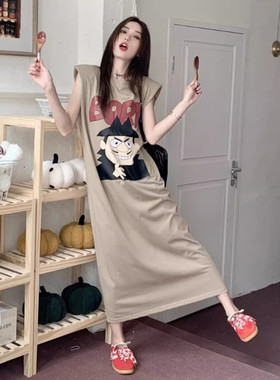 睡衣女夏裙子无袖家居服