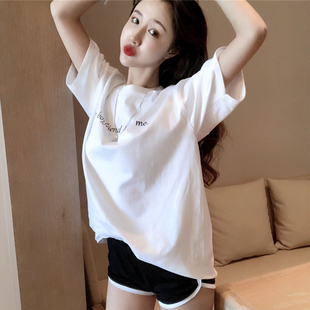 2024年新款 夏天可外穿韩版 短袖 性感薄款 休闲家居服 短裤 睡衣女夏季