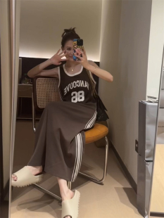 背心睡裙女夏季纯棉学生宽松无袖可外穿休闲韩版睡衣中长款家居服
