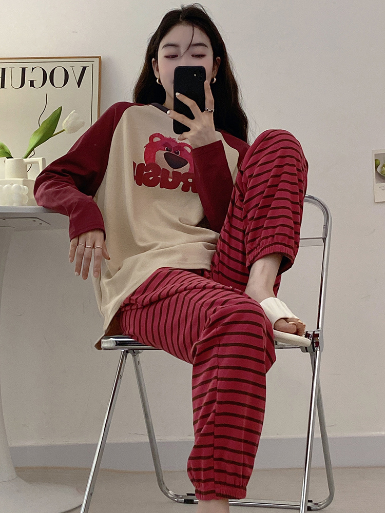 女士纯棉甜美少女睡衣