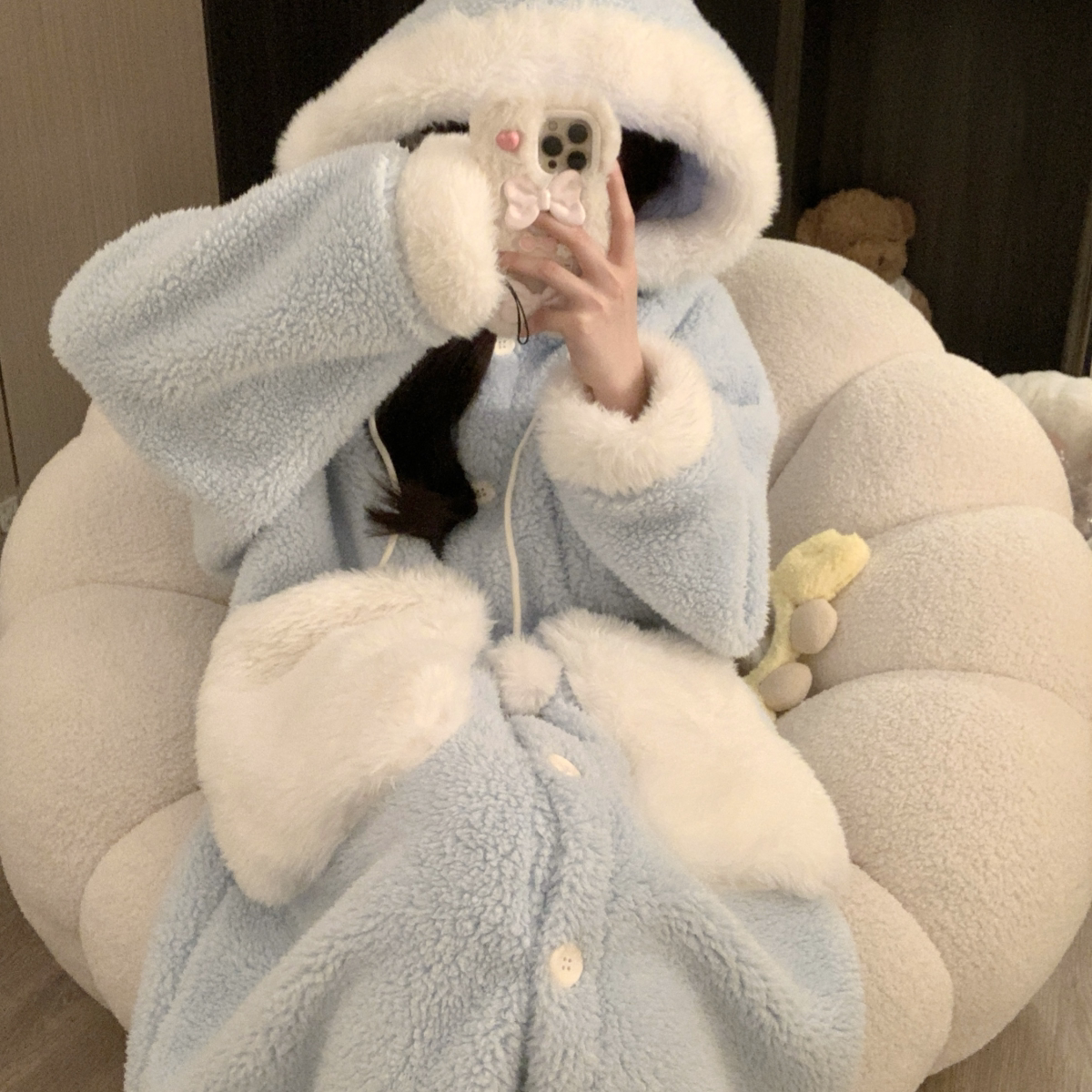 2025新款秋冬季珊瑚绒睡衣女士睡袍长款加绒加厚法兰绒学生家居服,女士内衣/男士内衣/家居服,睡袍/浴袍,淘宝优惠券,粉丝福利购,淘宝优惠卷