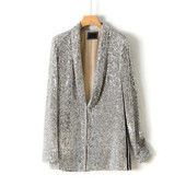 年会高端晚会礼服高级感聚会亮片小西装 外套女秋冬舞台风气质可穿