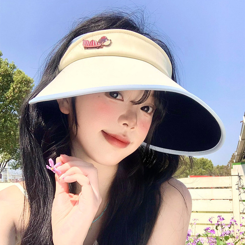 Classy key新加坡设计师联名款防紫外线防晒遮阳帽可爱小狗空顶帽