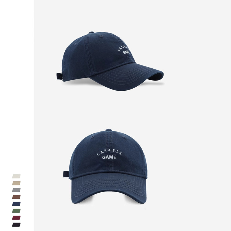 Classy key新加坡设计师联名款字母刺绣水洗软顶鸭舌帽防晒