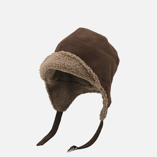 Classy key新加坡设计师联名款冬季复古毛绒雷锋帽男女款御寒冷帽