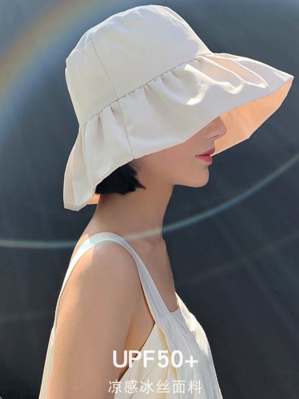 Classy key新加坡设计师联名款防紫外线冰丝遮阳帽防晒遮脸