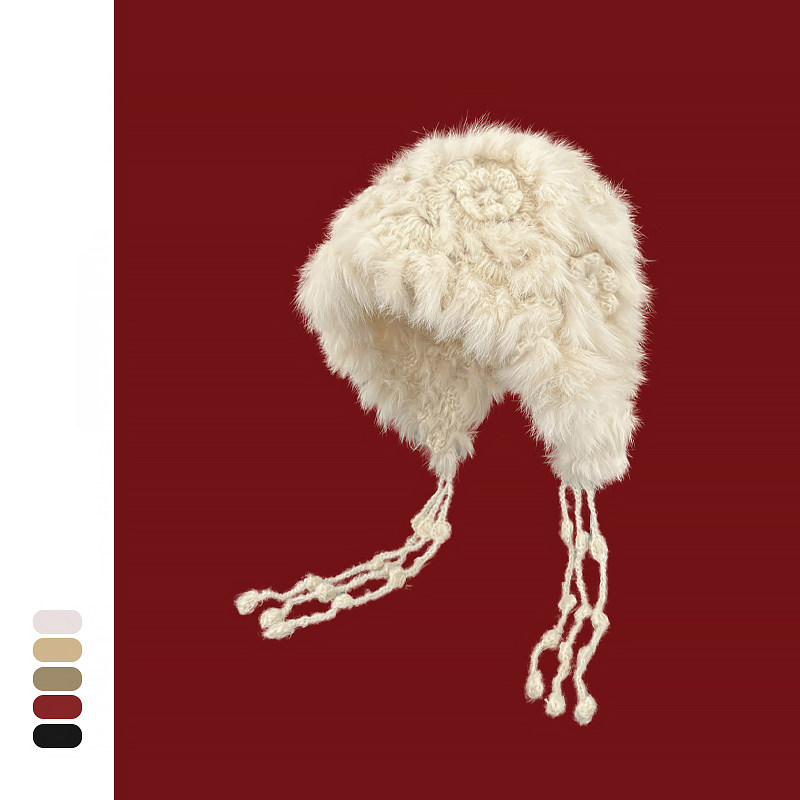 Classy key新加坡设计师联名款氛围感显脸小针织帽子保暖毛