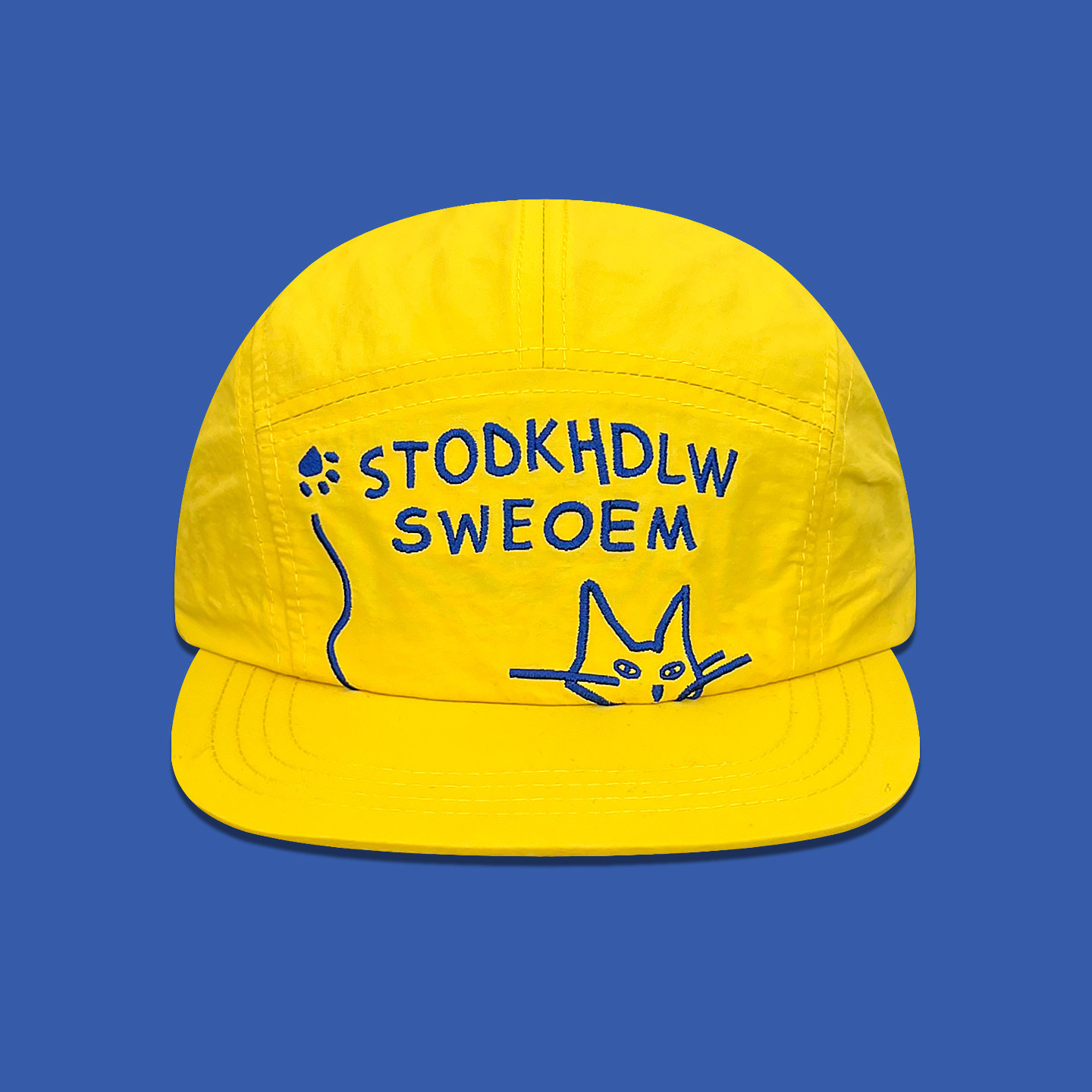 Classy key新加坡设计师联名款小猫刺绣平檐棒球帽遮阳百搭