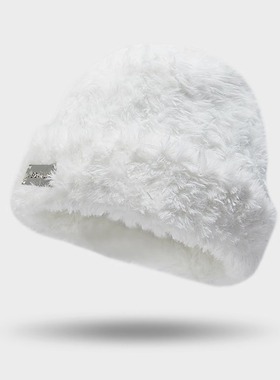 Classy key新加坡设计师联名款帽子秋冬季百搭显脸小保暖白色冷帽