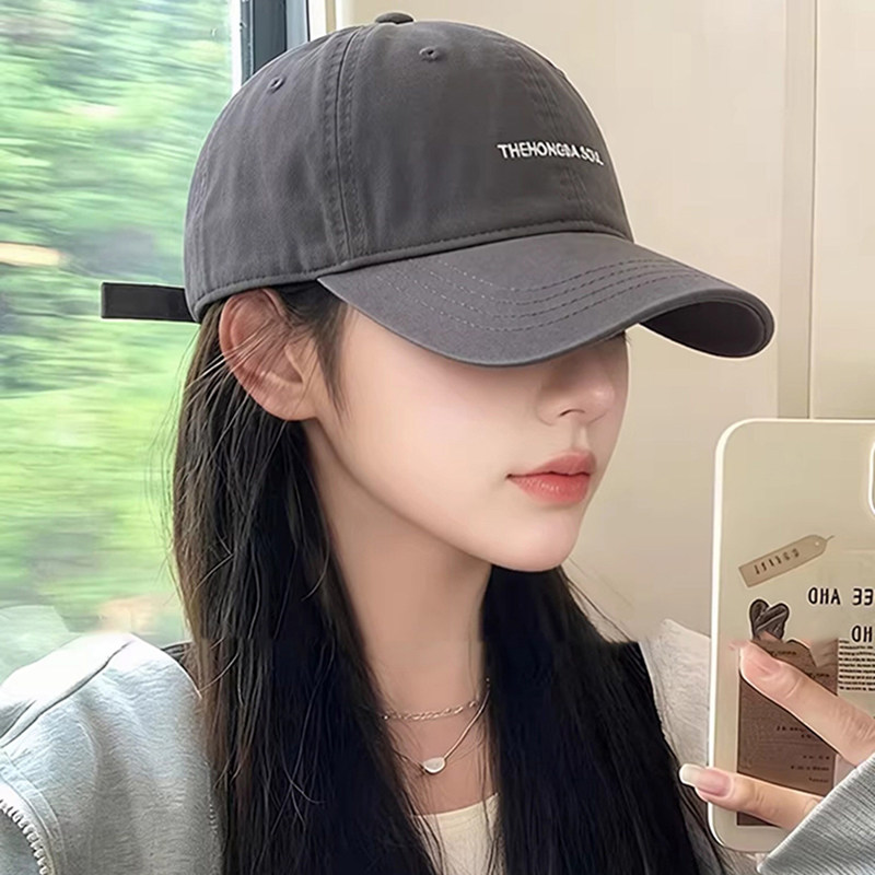 Classy key新加坡设计师联名款宽檐刺绣棒球帽子显脸小防晒鸭舌帽