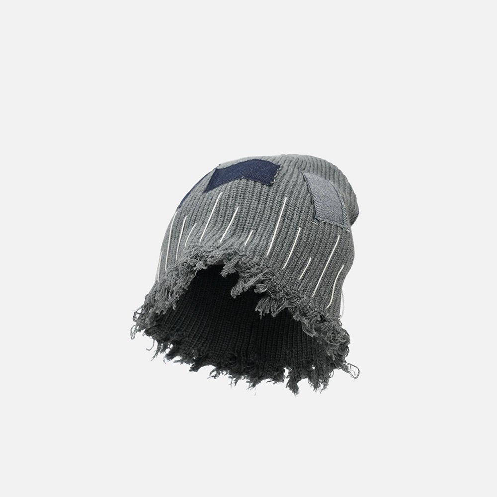 Classykey复古毛边针织冷帽