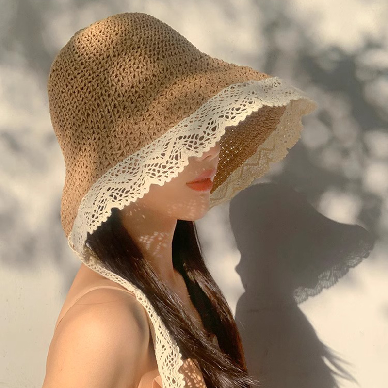 Classykey显脸小海边防晒草帽