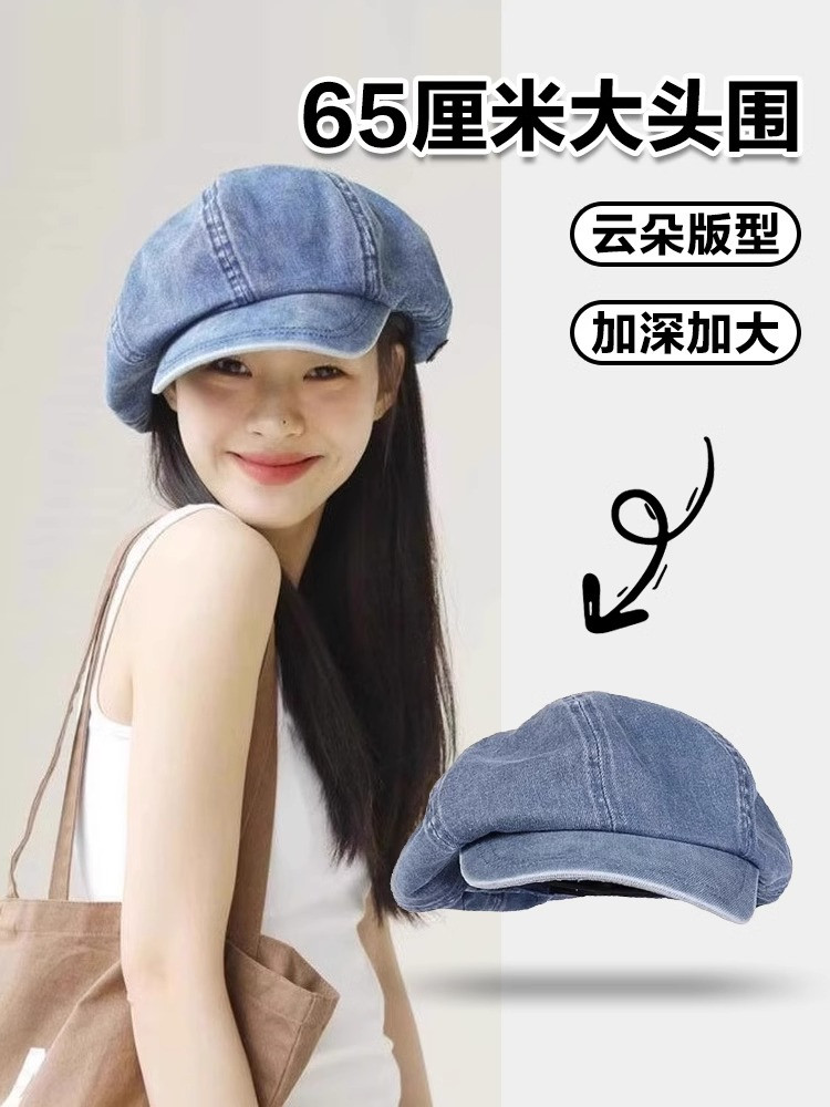 Classy key新加坡设计师联名款画家帽八角云朵报童帽牛仔贝