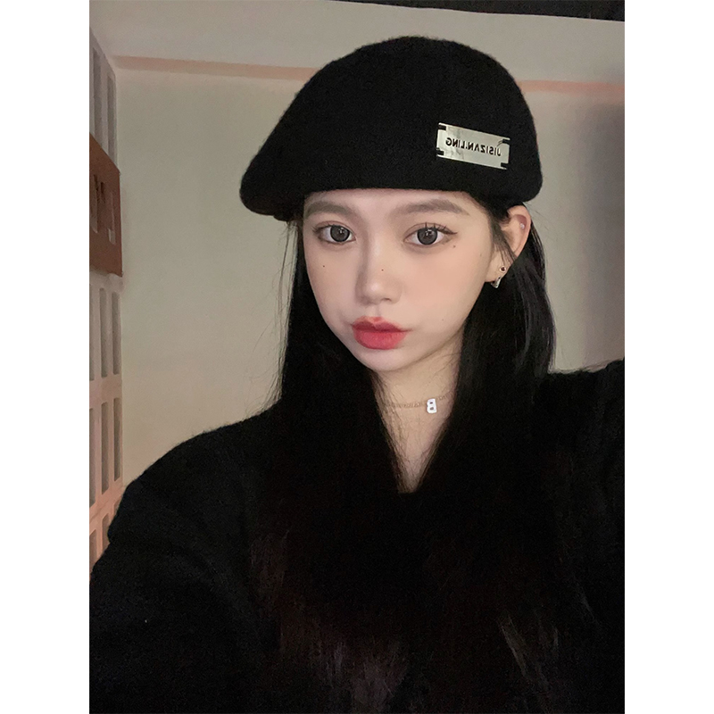 Classy key新加坡设计师联名款复古英伦前进贝雷帽百搭铁标