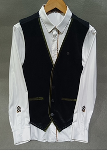 金丝绒简约秋男士休闲马甲 男羊毛修身英伦高端坎肩马夹背心韩v领