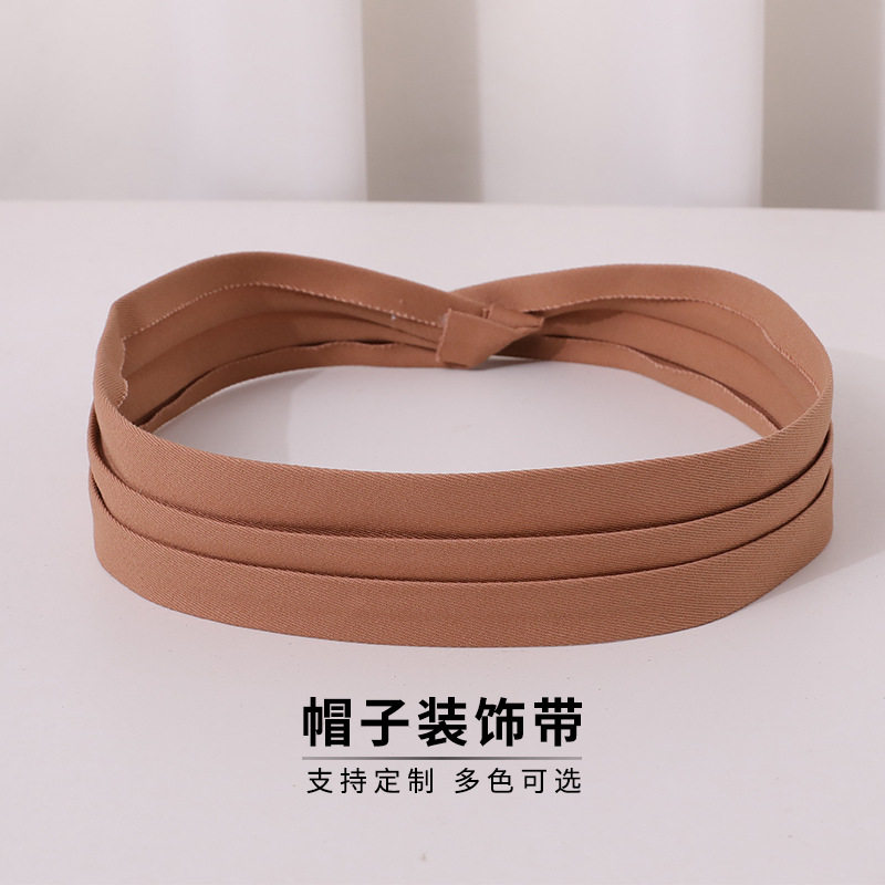 加厚高密草帽专用装饰带跨境英伦复古帽带礼帽牛仔帽围带帽子配饰