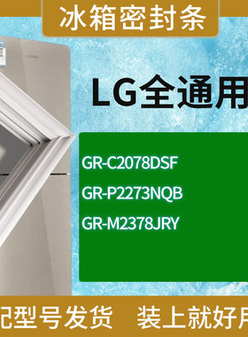 适用LG冰箱BCD-GR-C2078DSF GR-P2273NQB GR-M2378JRY门密封条圈