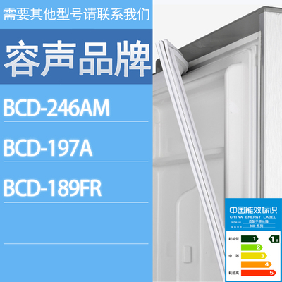 适用容声冰箱BCD-246AM 197A 189FR门密封条胶条磁性密封圈