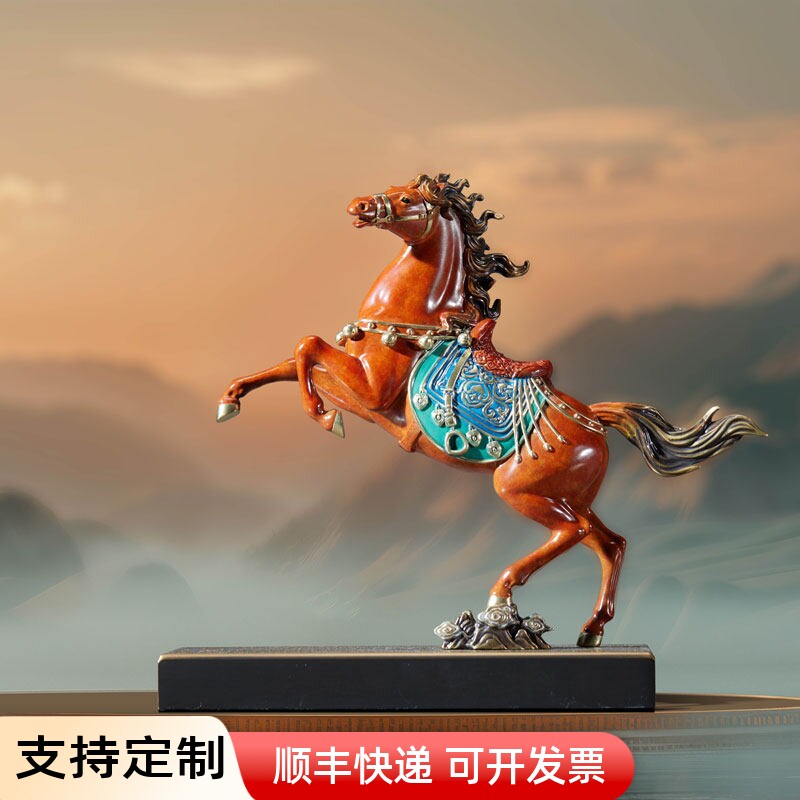 朱炳仁铜神骏飞天铜摆件客厅玄关装饰马摆件现代开业送礼乔迁礼品