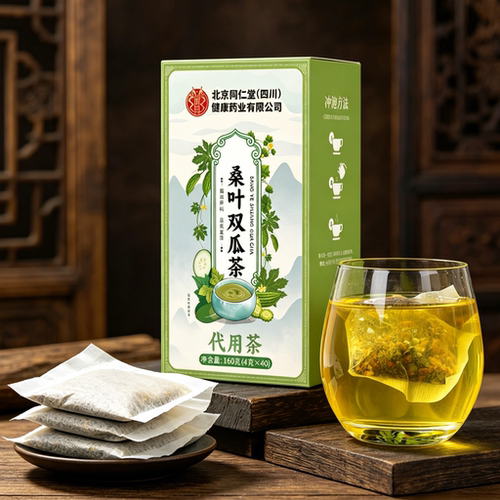 北京同仁堂桑叶双瓜茶苦瓜冬瓜糖茶适合老年冲泡水喝的养生代用茶