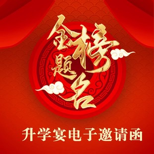 升学宴电子请柬中高考金榜题名邀请函答谢老师学子宴请帖H5电子版