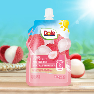 dole都乐胶原蛋白肽果冻荔枝风味果冻0脂肪 含锌铁可吸果冻