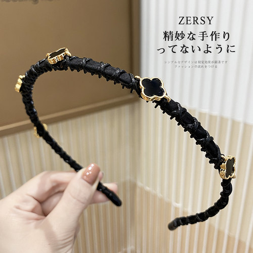 发箍百搭风四叶草带齿防滑头饰品