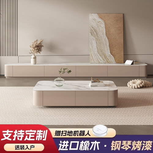 香槟色落地电视柜轻奢高级感