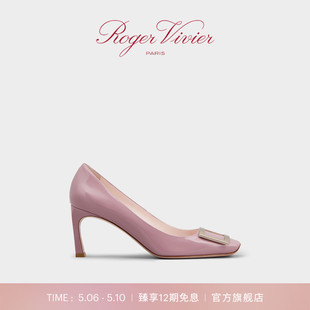 Trompette漆皮方扣细跟高跟鞋 Roger Vivier RV女鞋