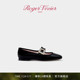 新年礼物 Roger Vivier RV女鞋 Babies饰扣芭蕾舞平底漆皮单鞋