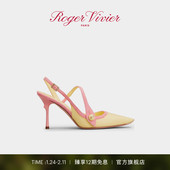 Vivier皮革后袢带高跟鞋 Roger RV女鞋 Rose Vivier 新品