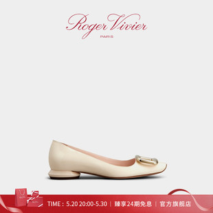 Viv RV女鞋 Vivier Roger 粗跟单鞋 Choc方扣芭蕾舞鞋 24期免息