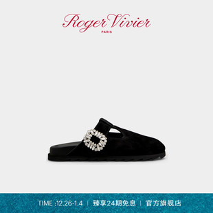 24期免息 Slidy Roger 2025秋冬RV女鞋 Viv穆勒勃肯鞋 Vivier