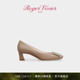 新年礼物 Roger Vivier RV女鞋 Trompette金属扣皮革高跟鞋