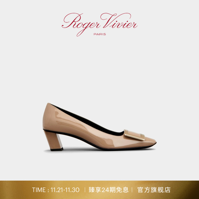 RogerVivier女鞋金属扣粗跟
