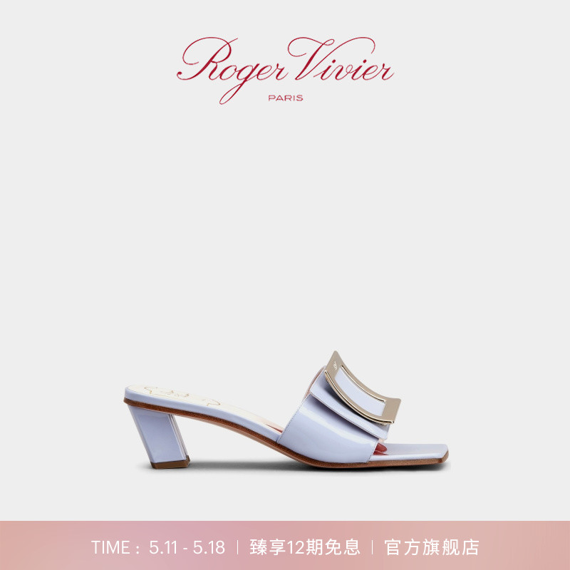 金属粗跟女鞋RogerVivier