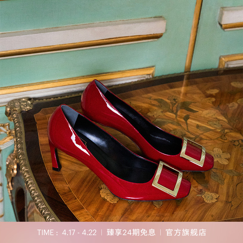 【24期免息】Roger Vivier/RV女鞋Trompette单鞋真皮高跟鞋婚鞋