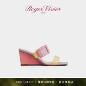 Vivier漆皮坡跟穆勒鞋 Roger RV女鞋 Belle Vivier 新品