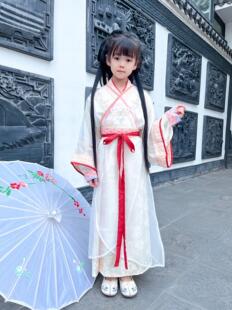 女童汉服2025新款 女童姐妹演出服旅拍 战国袍春秋交领直裾袍春季