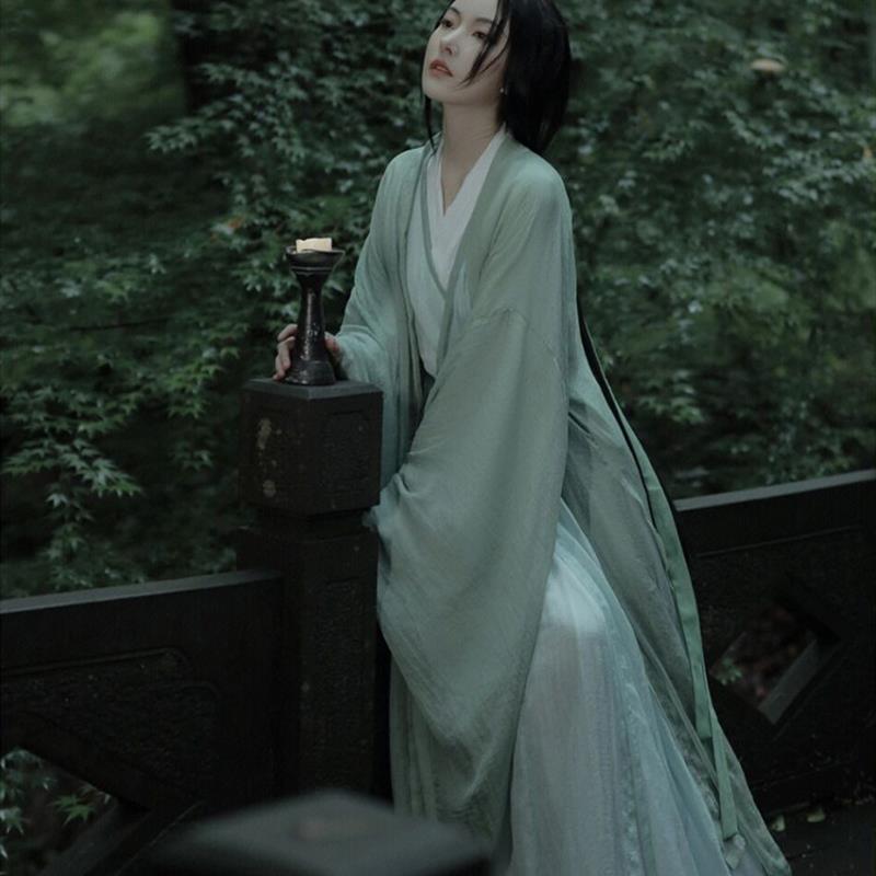 魏晋风女士夏季汉服成人原创改良清冷飘逸2025新款古风古装广袖裙