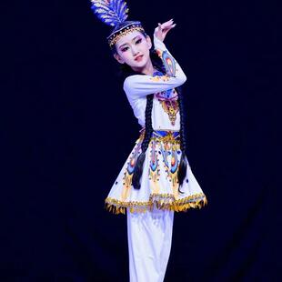 定制元旦六一儿童中国好舞蹈新疆舞《古丽米娜》服装铃铛舞