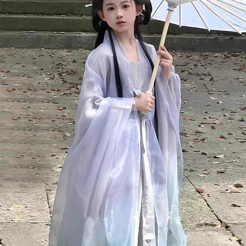 女童汉服秋季2025新款宋制儿童古装超仙小女孩国风大袖衫广袖古风