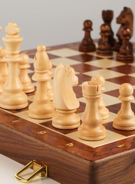 Chess solid high grade suit large folding chessboard 象棋
