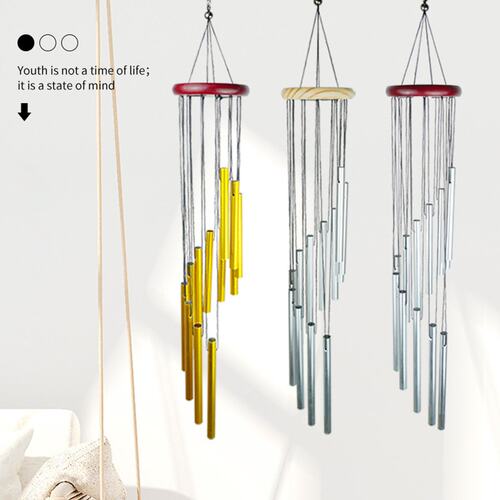 Outdoor Metal Wind Chimes 18 Inch Chime Wall Hanging Decor