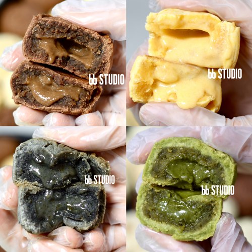 纯手工奶黄流心月饼礼盒装蛋黄巧克力榴莲多口味散装团购中秋送礼