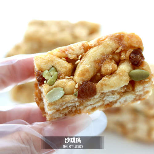 纯手工沙琪玛传统中式糕点心健康代餐休闲解馋零食下午茶糕点零食