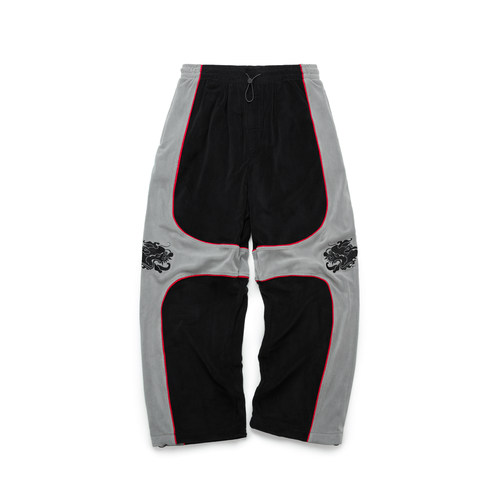 ESOTERIC喜行乐龙纹刺绣抓绒卫裤DRAGON EMBLEM FLEECE PANTS