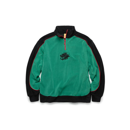 ESOTERIC喜行乐龙纹刺绣半拉链抓绒套头衫DRAGON FLEECE HALF-ZIP