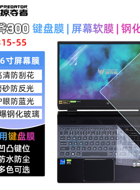 宏碁掠夺者战斧300键盘膜PH315-55-71XV透明蓝色粉色N22C3键盘套宏碁战斧300 PH317-56-71键盘膜17.3寸屏幕膜