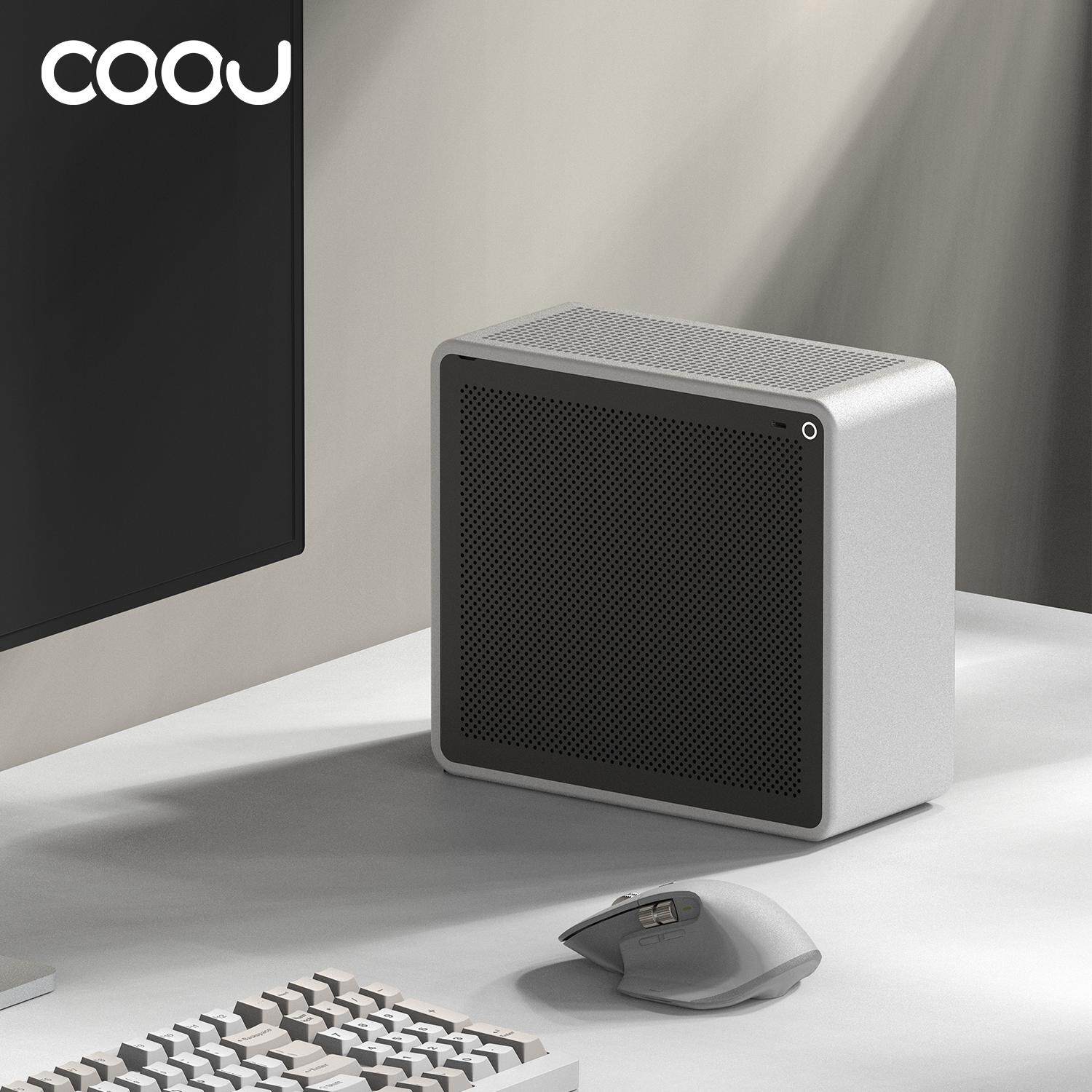 COOJ 麻雀MQ4核显全铝合金一体成型itx机箱 台式HTPC桌面小机箱